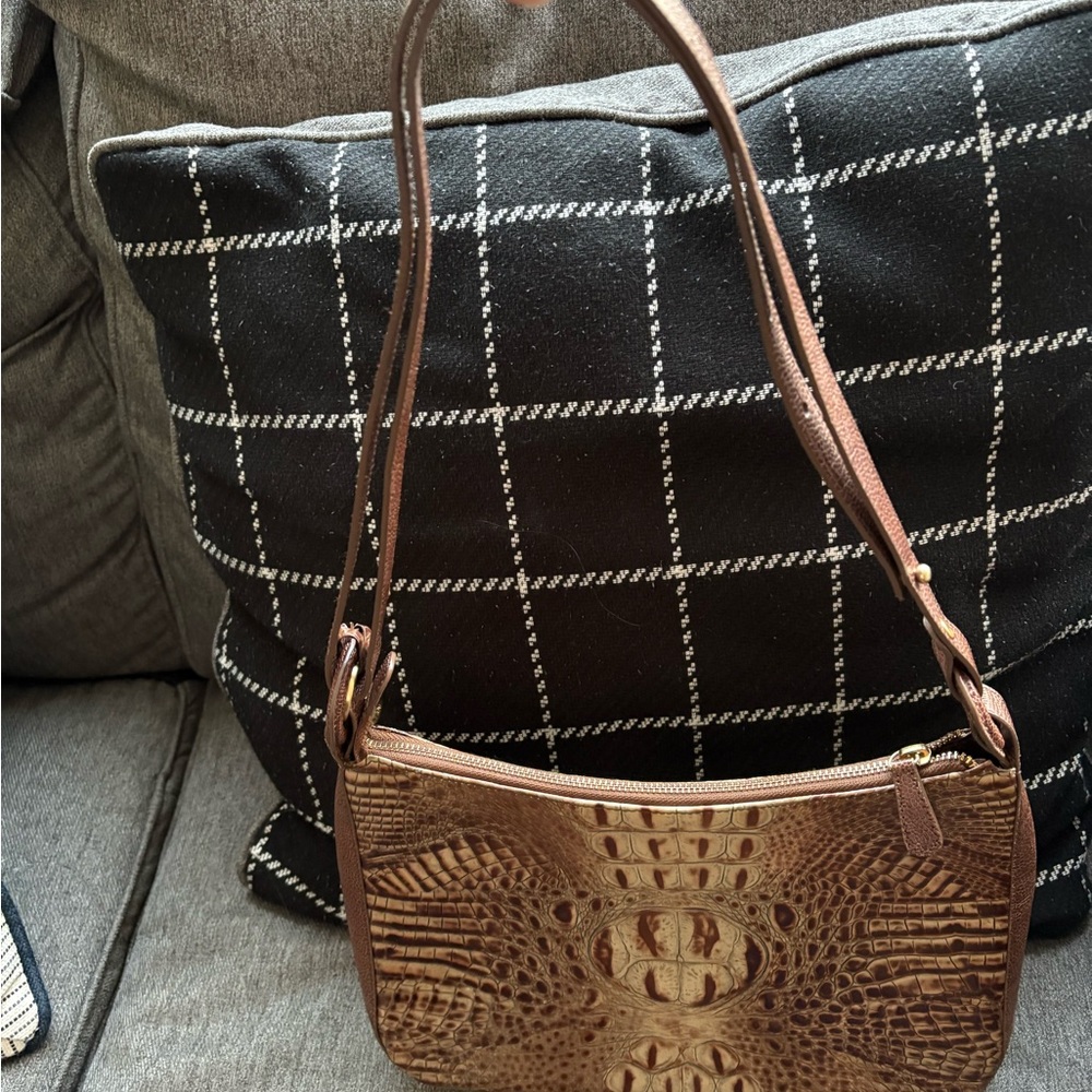 Brahmin Crocodile Embossed Shoulder Bag - Picture 6 of 7